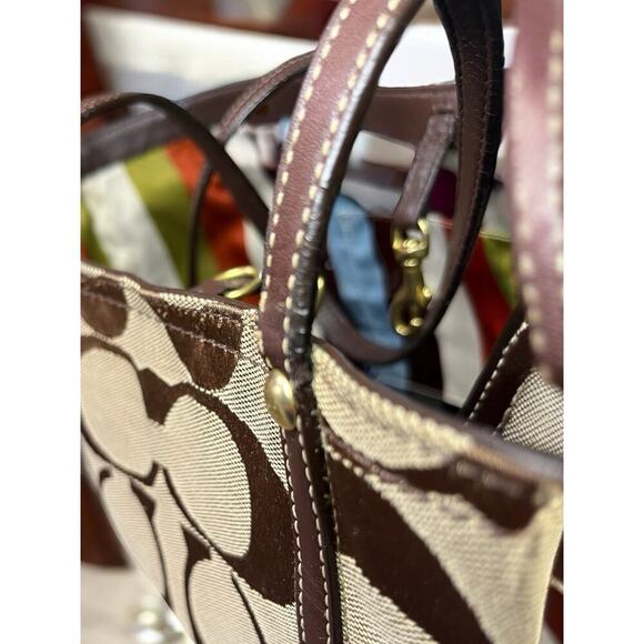 Y2K Coach 11099 Legacy Signature Stripe Large Tote & 40028 Signature Wristlet - Picture 13 of 16